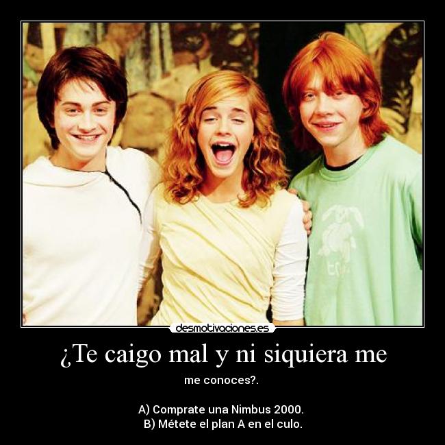 ¿Te caigo mal y ni siquiera me - 