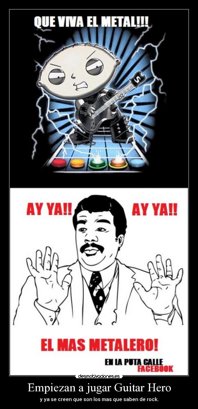 Empiezan a jugar Guitar Hero - y ya se creen que son los mas que saben de rock.