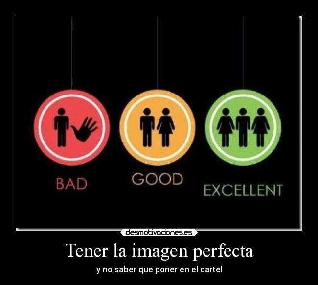 Tener la imagen perfecta - y no saber que poner en el cartel