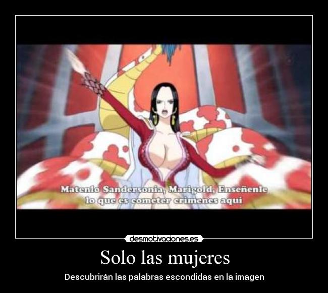 Solo las mujeres - Descubrirán las palabras escondidas en la imagen