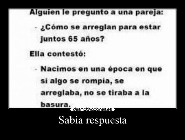 Sabia respuesta - 