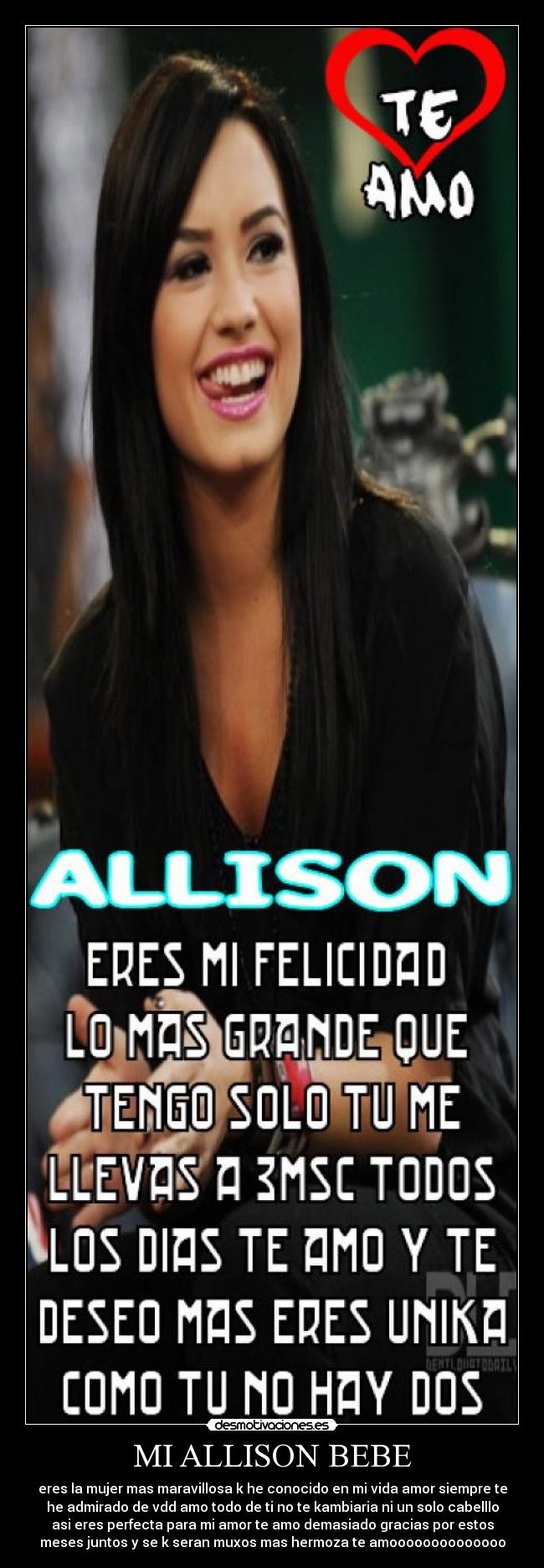 MI ALLISON BEBE -