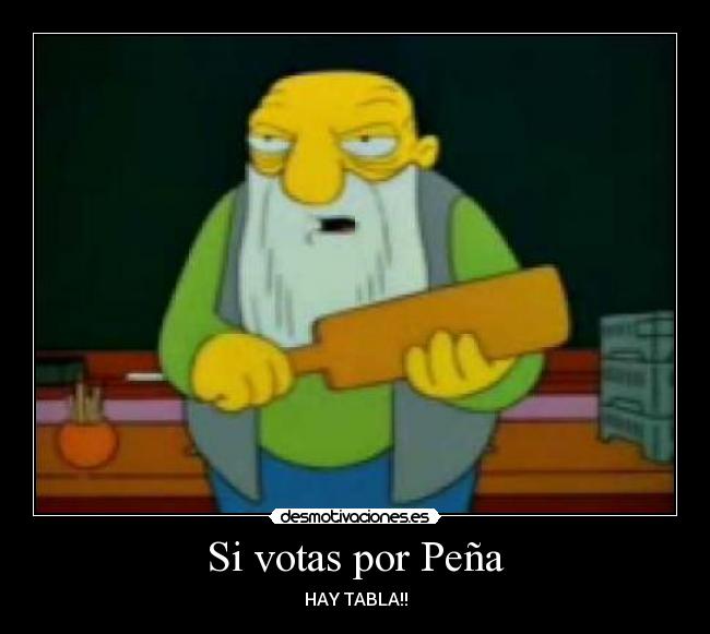 Si votas por Peña -