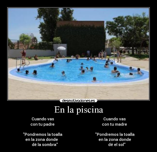 En la piscina -