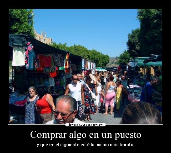 Comprar algo en un puesto -