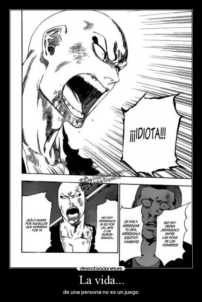 La vida... - de una persona no es un juego.