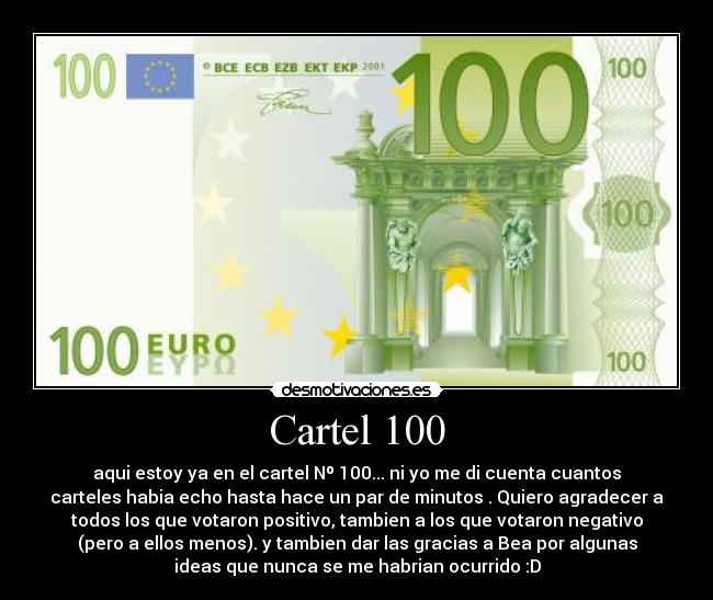 carteles lol 100 gracias bea desmotivaciones