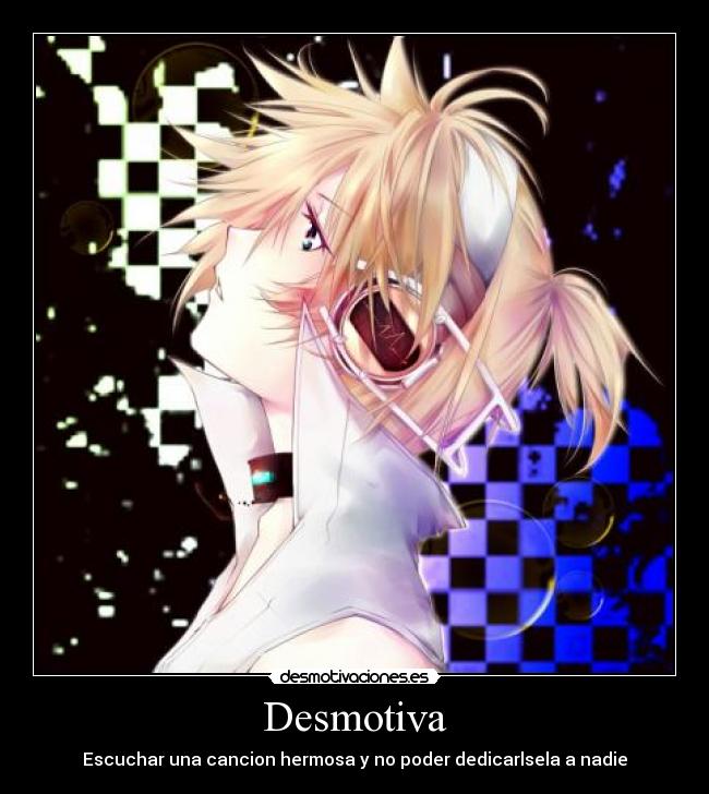 carteles anime vocaloid harukaze len kagamine desmotivaciones