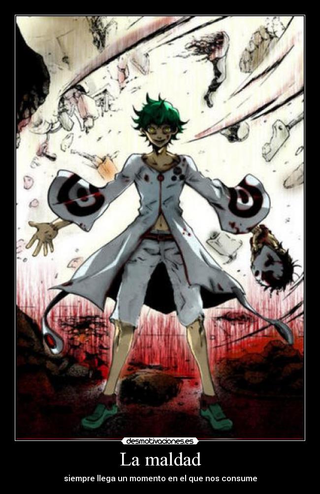 carteles anime deadman wonderland toto sakigami maldad desmotivaciones