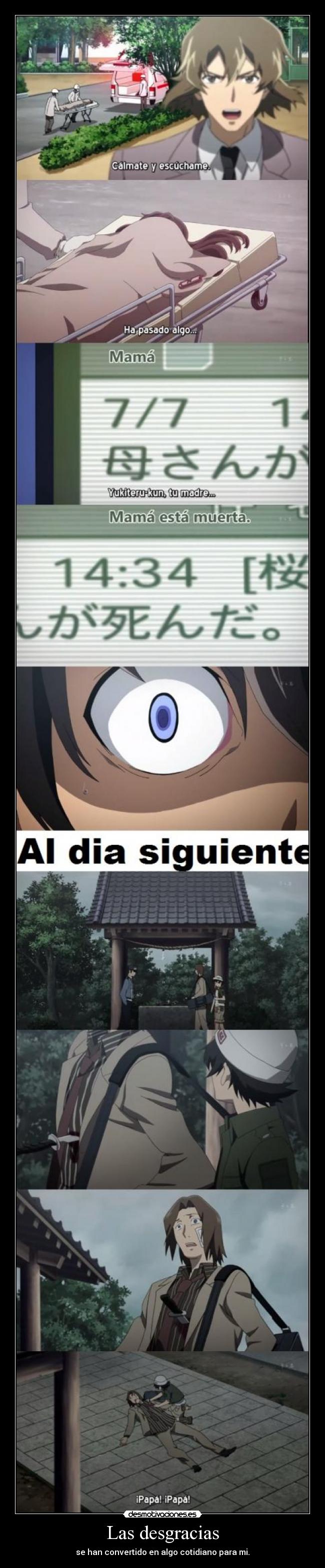 carteles mirai nikki spoiler desmotivaciones