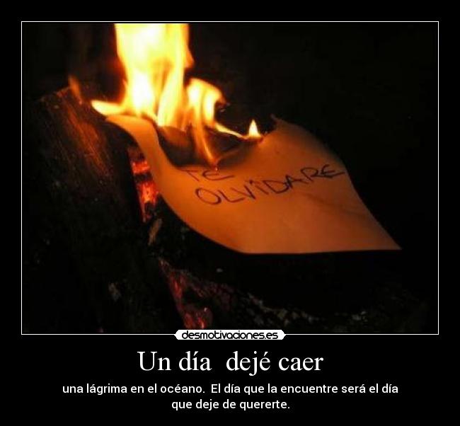 Un día dejé caer -