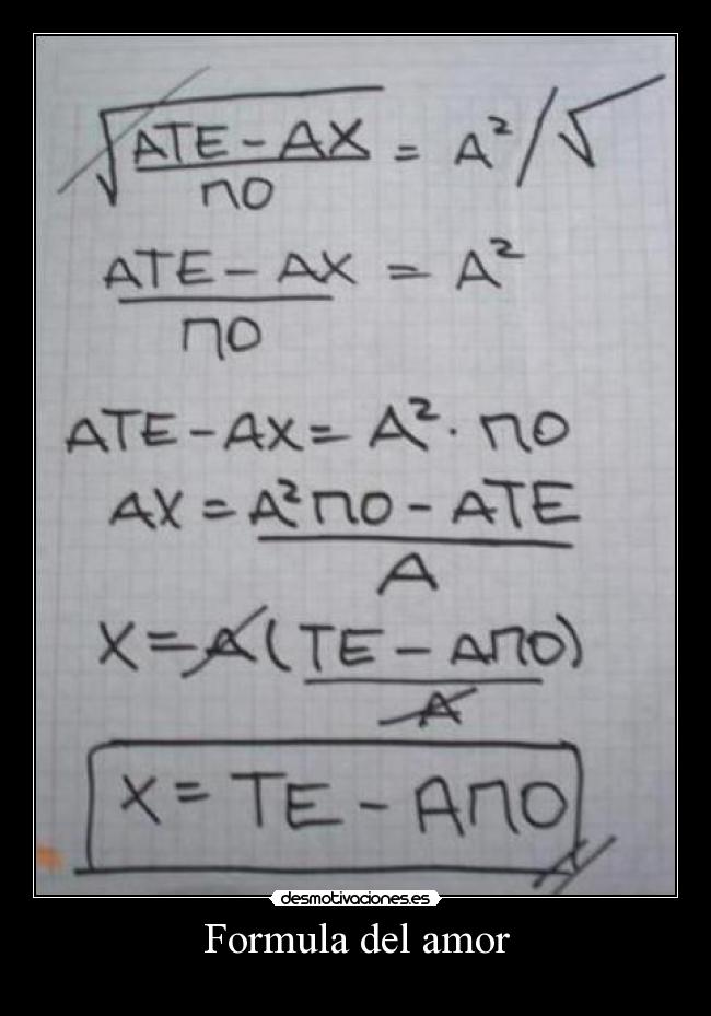 Formula del amor - ♥