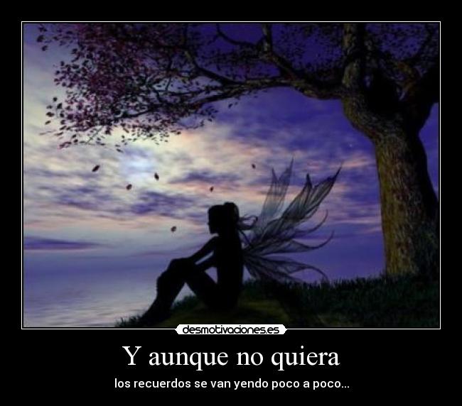 Y aunque no quiera - los recuerdos se van yendo poco a poco...