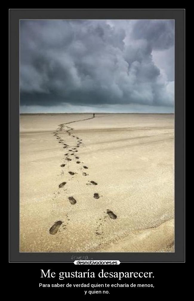 carteles desaparecer soledad desmotivaciones