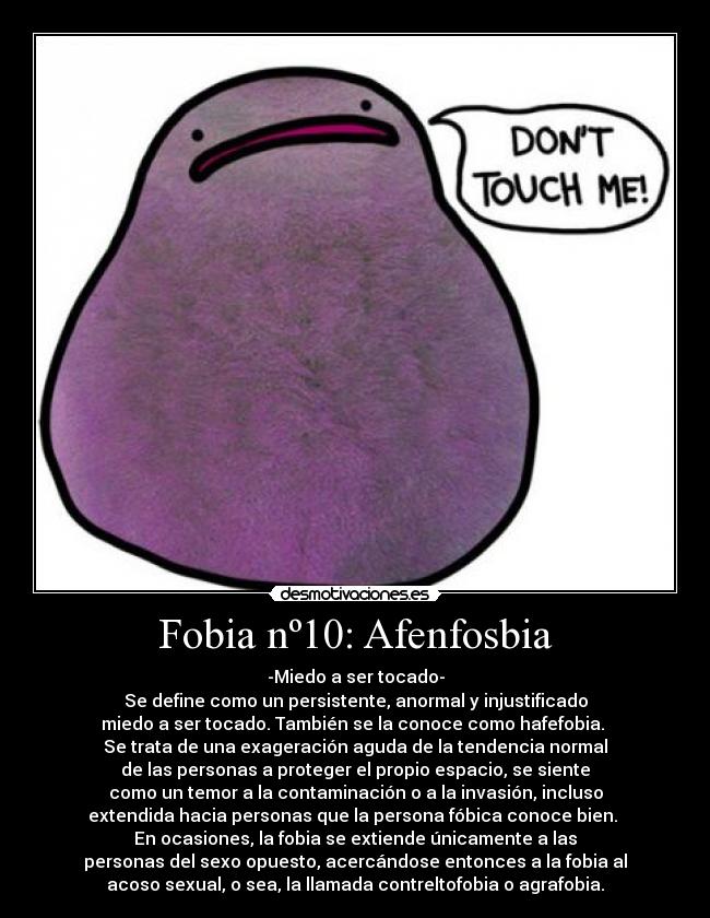 Fobia nº10: Afenfosbia - 