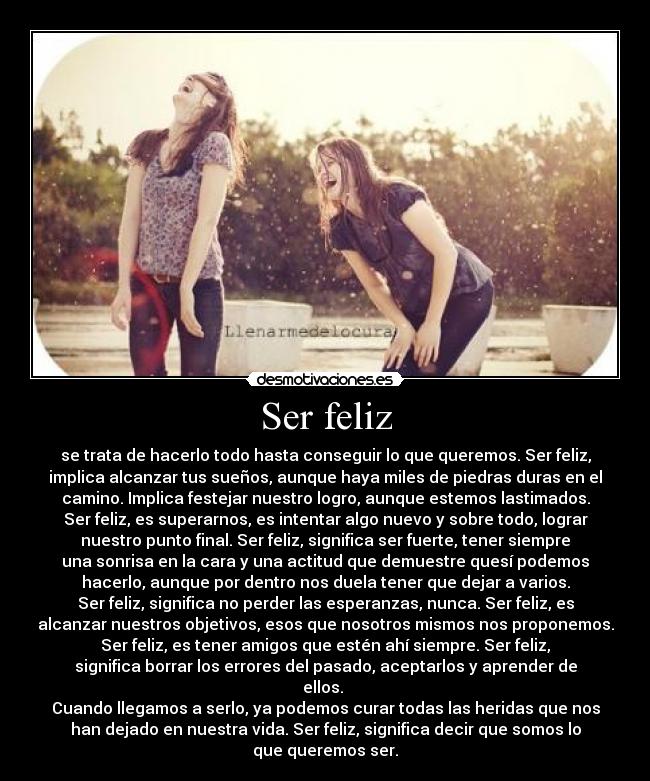 Ser feliz - 