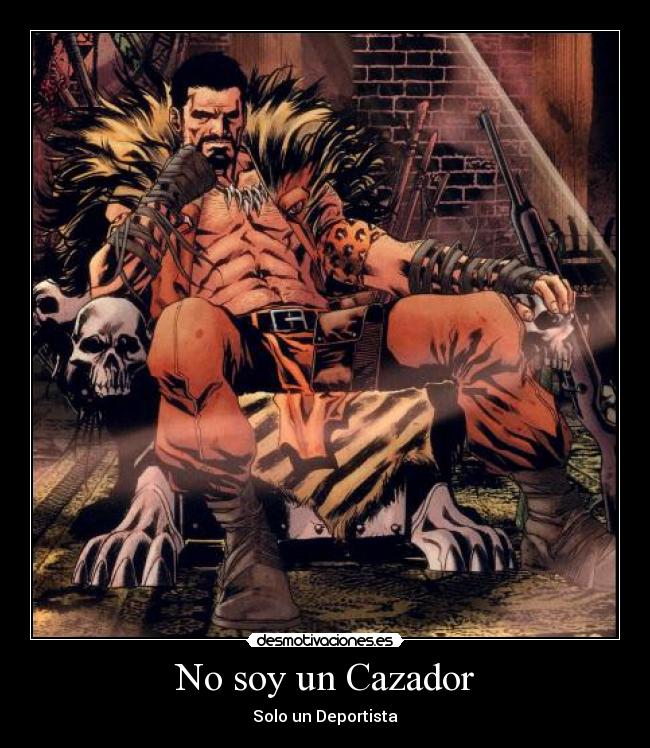 carteles kraven cazador desmotivaciones