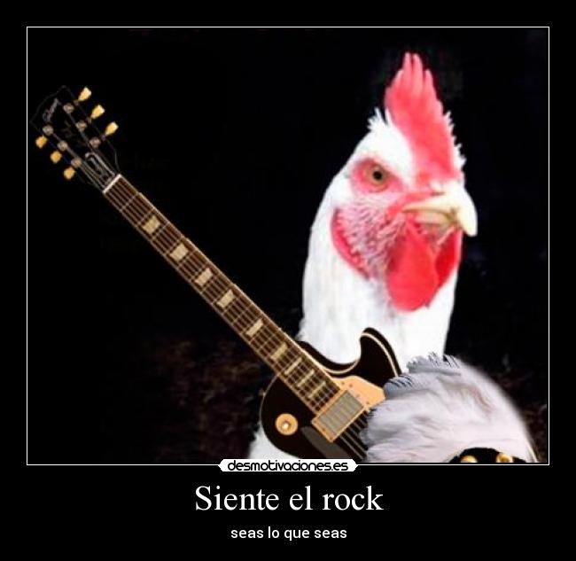 carteles rock rock gallina desmotivaciones