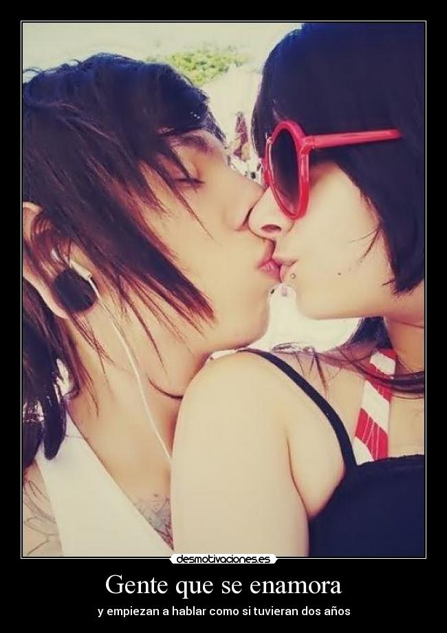 Gente que se enamora - y empiezan a hablar como si tuvieran dos años