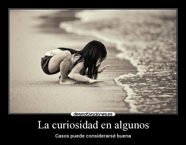 La curiosidad en algunos - Casos puede considerarsé buena