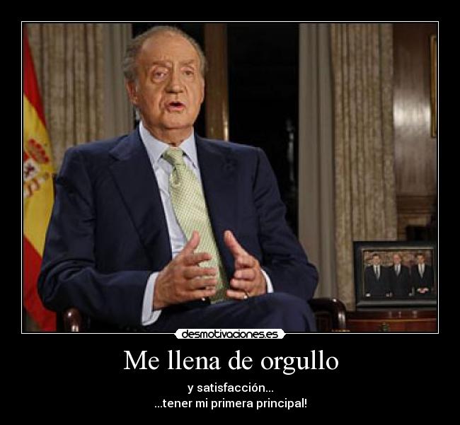 Me llena de orgullo - y satisfacción...
...tener mi primera principal!