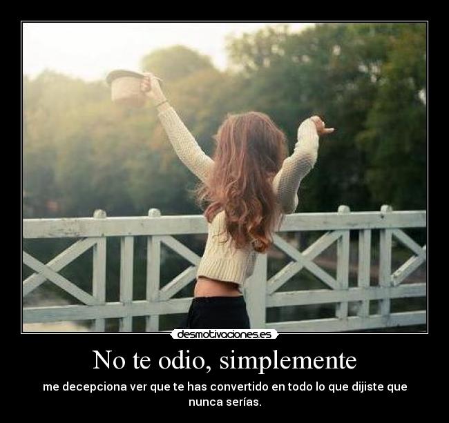 No te odio, simplemente -