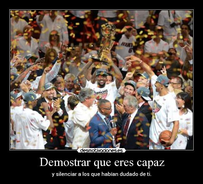 Demostrar que eres capaz -