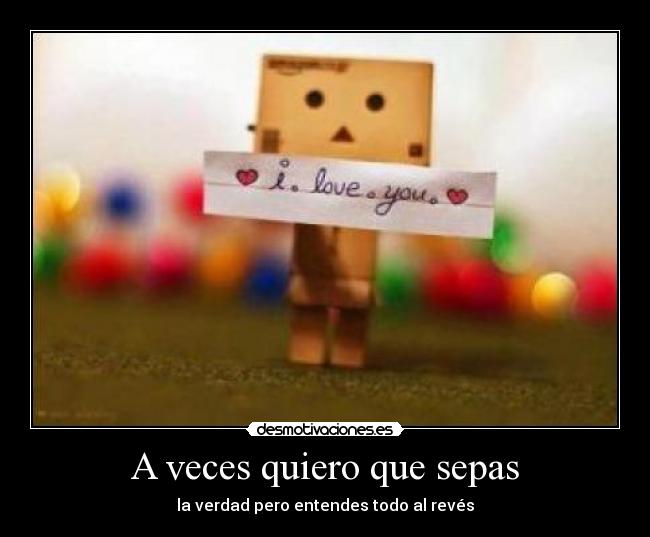 A veces quiero que sepas -