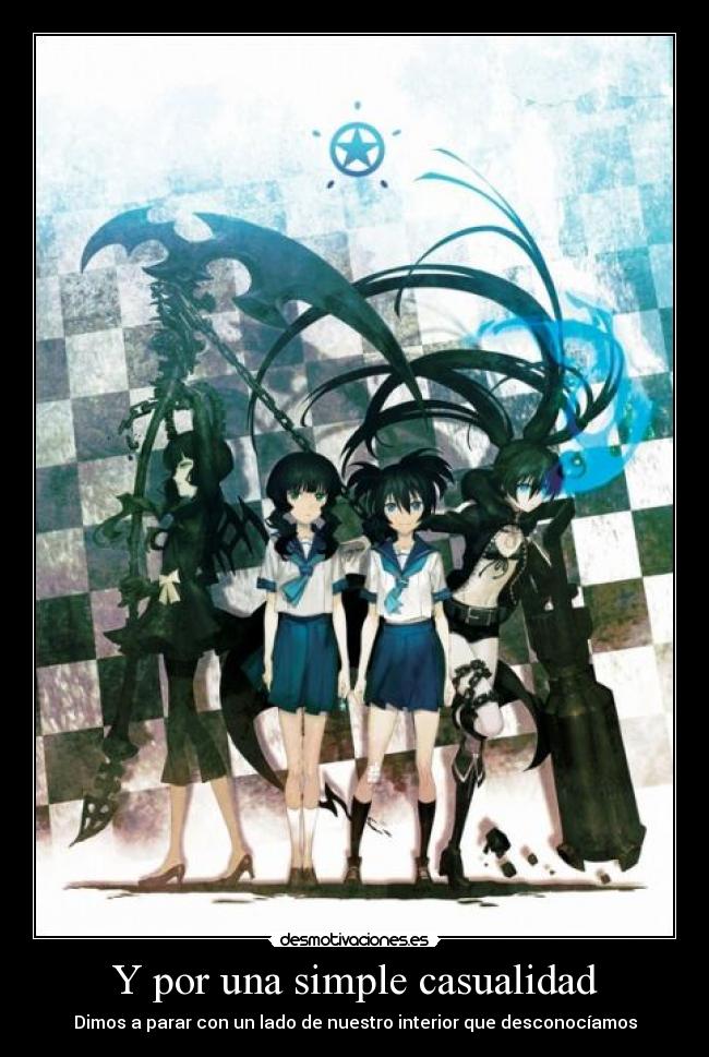 carteles black rock shooter desmotivaciones