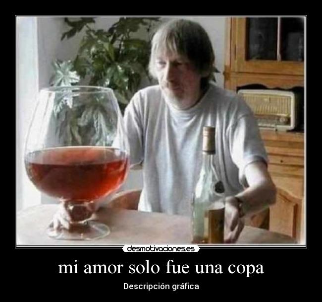 mi amor solo fue una copa - Descripción gráfica