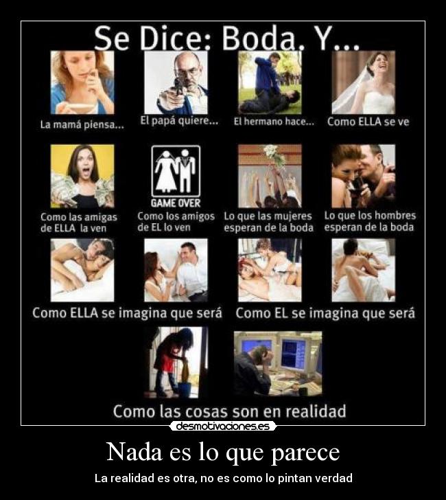 Nada es lo que parece - La realidad es otra, no es como lo pintan verdad