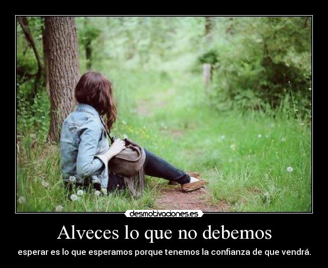 Alveces lo que no debemos - 