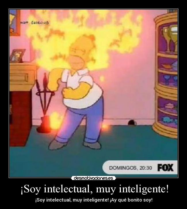 ¡Soy intelectual, muy inteligente! - 