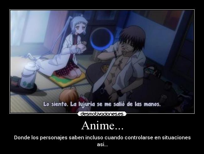 carteles anime anime lujuria pecados lol otaku desmotivaciones