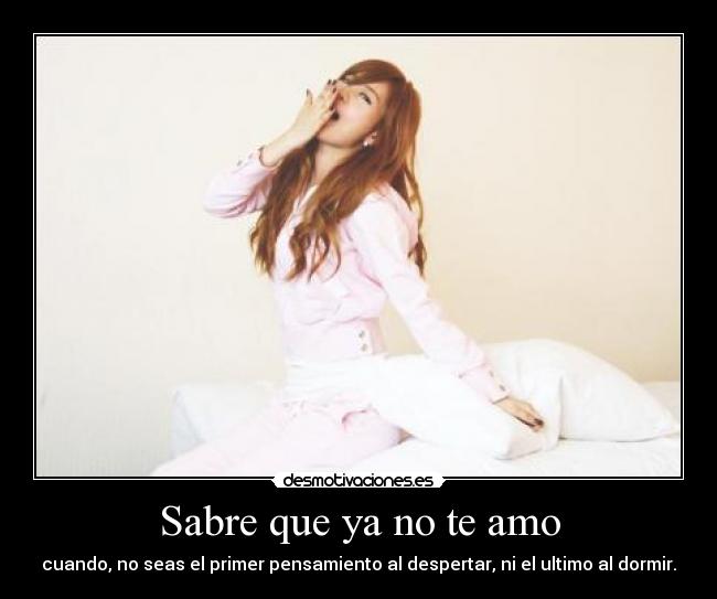 Sabre que ya no te amo - 