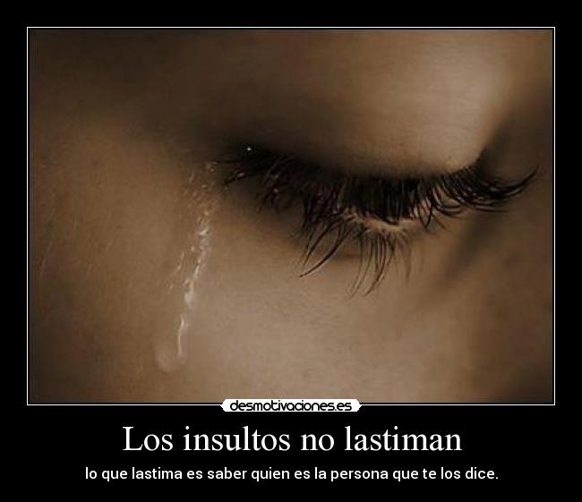 Los insultos no lastiman - 