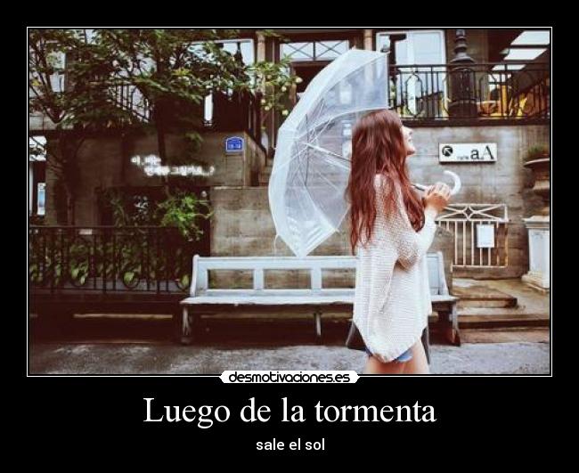 Luego de la tormenta - sale el sol