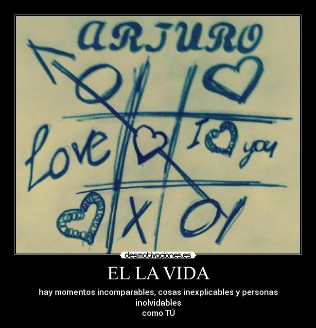 EL LA VIDA - hay momentos incomparables, cosas inexplicables y personas inolvidables
como TÚ