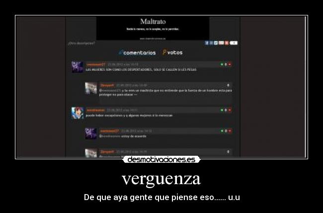 verguenza - De que aya gente que piense eso...... u.u