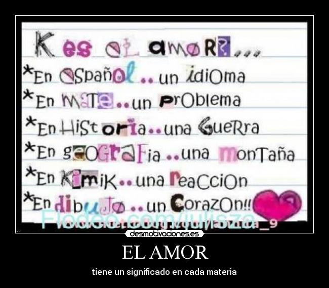 EL AMOR -