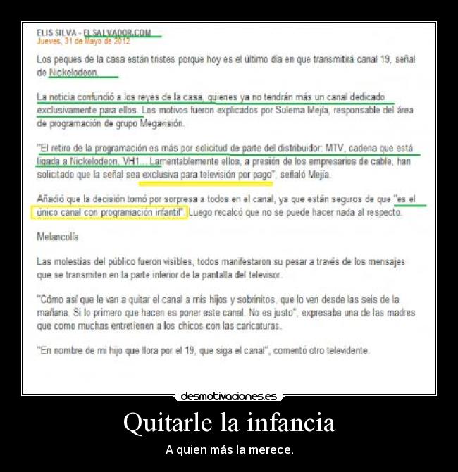 carteles infancia canal desmotivaciones