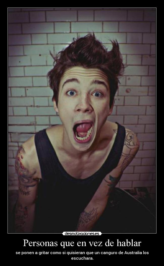 Personas que en vez de hablar - 