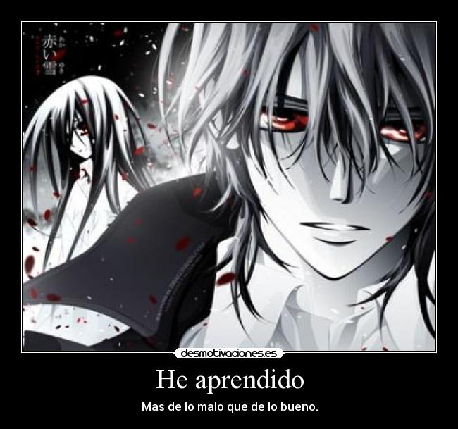 He aprendido - Mas de lo malo que de lo bueno.