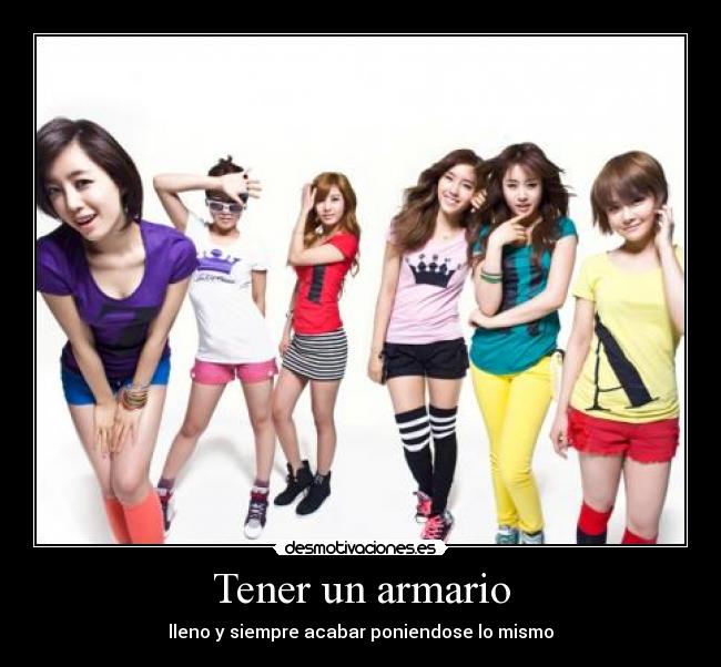 Tener un armario - lleno y siempre acabar poniendose lo mismo