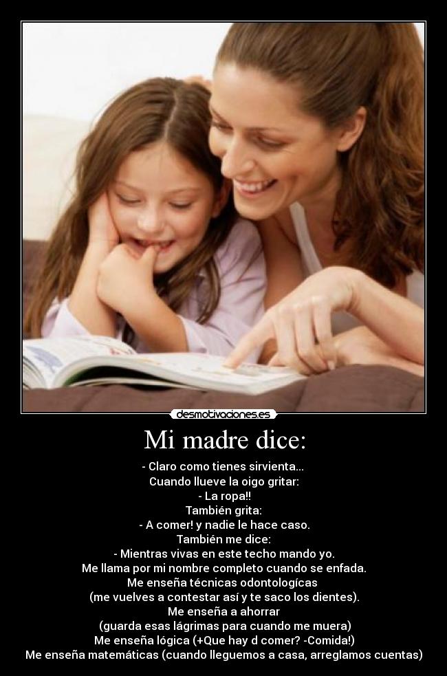 Mi madre dice: - 