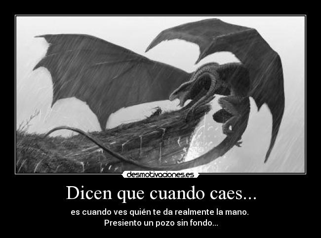 Dicen que cuando caes... -