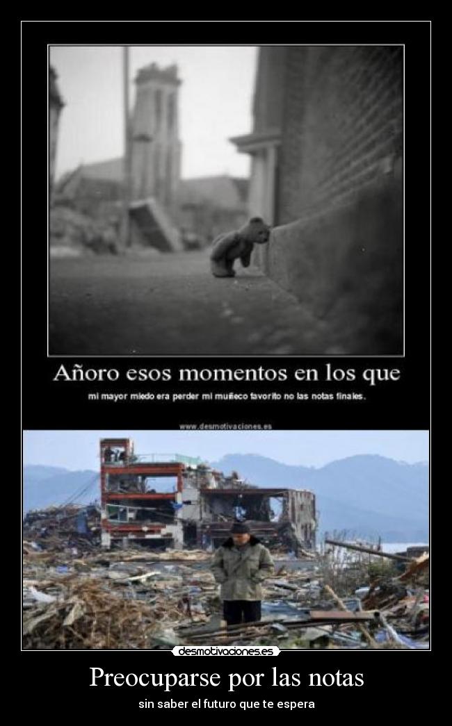 Preocuparse por las notas -