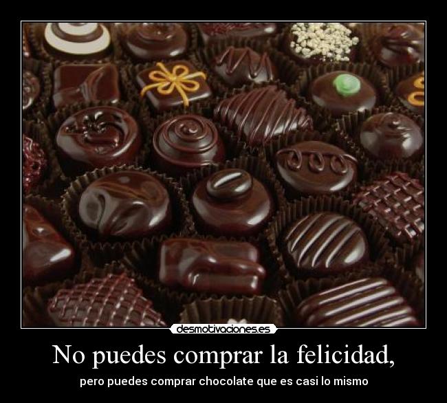 No puedes comprar la felicidad, - 