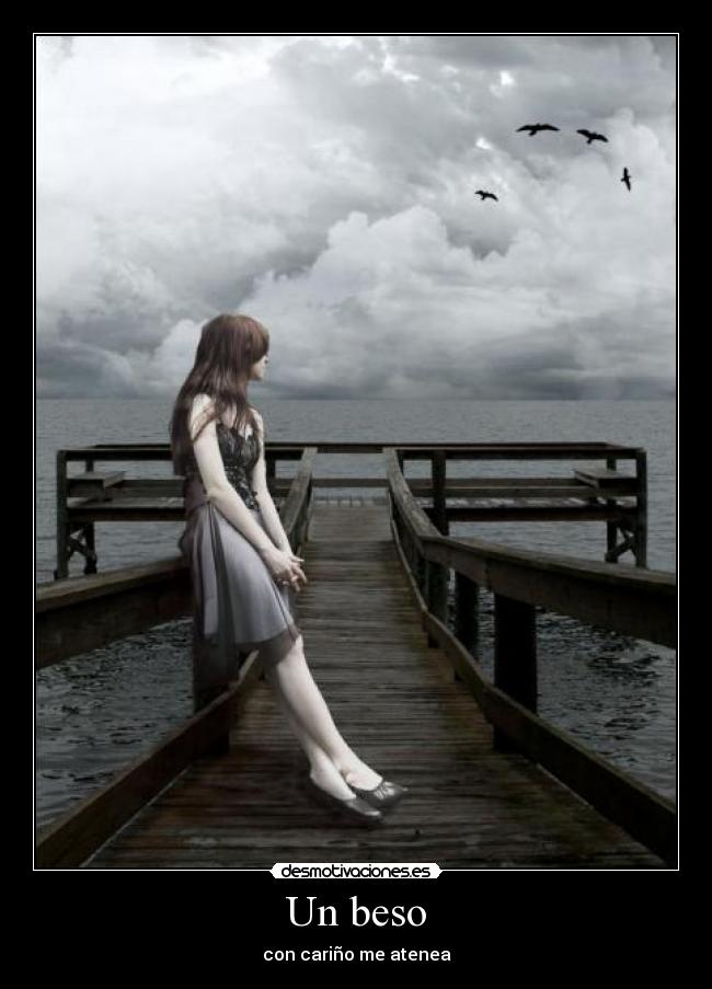 Un beso - con cariño me atenea