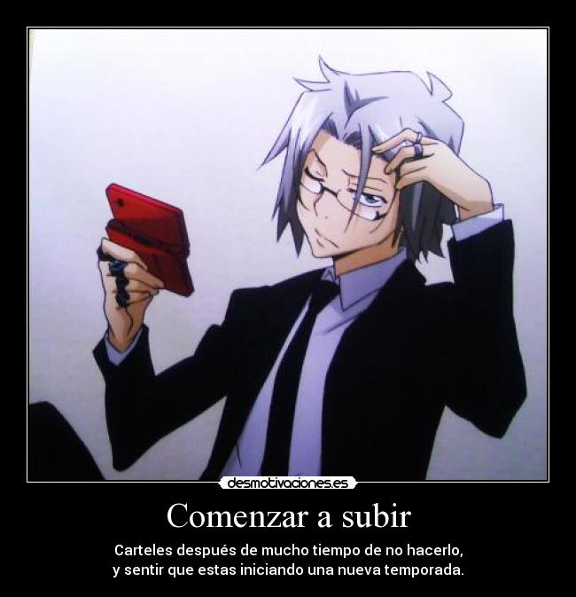 carteles theab3 says voy por cuarta temporada harukaze anime manga katekyo hitman gokudera desmotivaciones